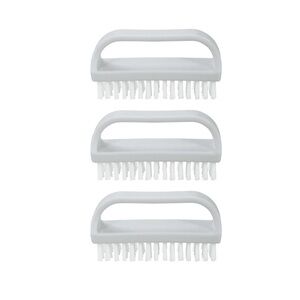 New! Superio Stiff Nail Brush Cleaner with Handle 3 Pack Durable All-Purpose
